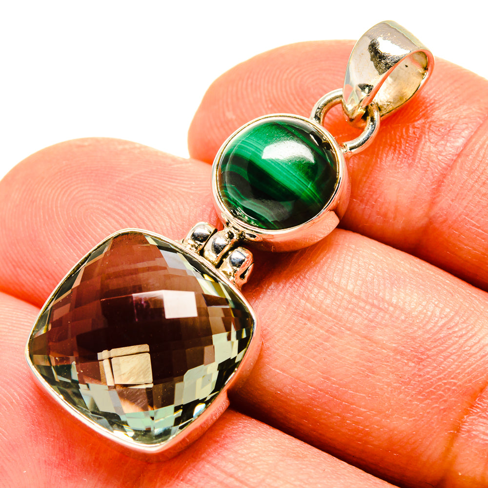 Green Amethyst Pendants handcrafted by Anasilvercos - PD758328