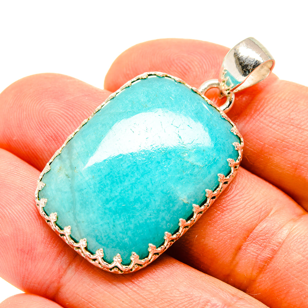 Peruvian Amazonite Pendants handcrafted by Anasilvercos - PD758330