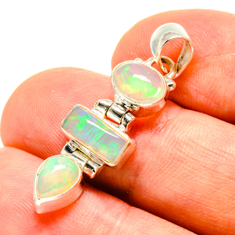 Ethiopian Opal Pendants handcrafted by Anasilvercos - PD758342