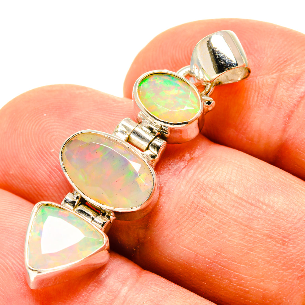 Ethiopian Opal Pendants handcrafted by Anasilvercos - PD758343