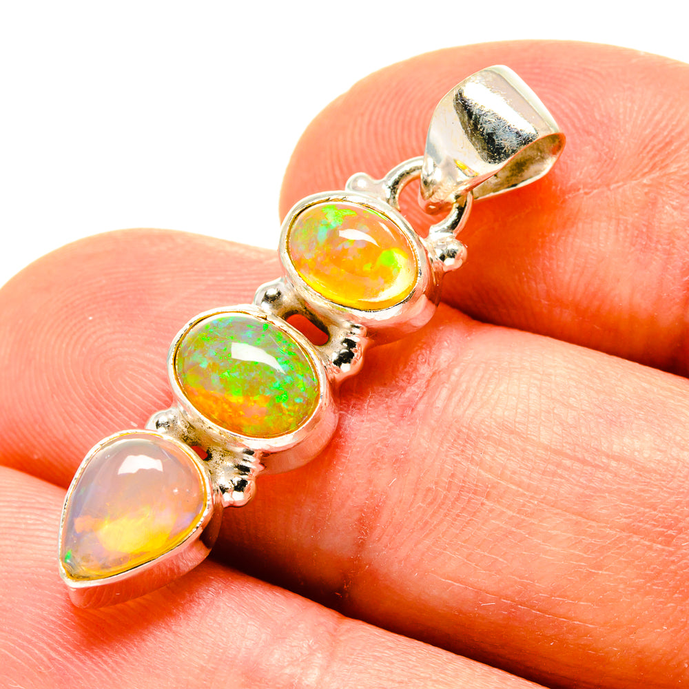 Ethiopian Opal Pendants handcrafted by Anasilvercos - PD758346