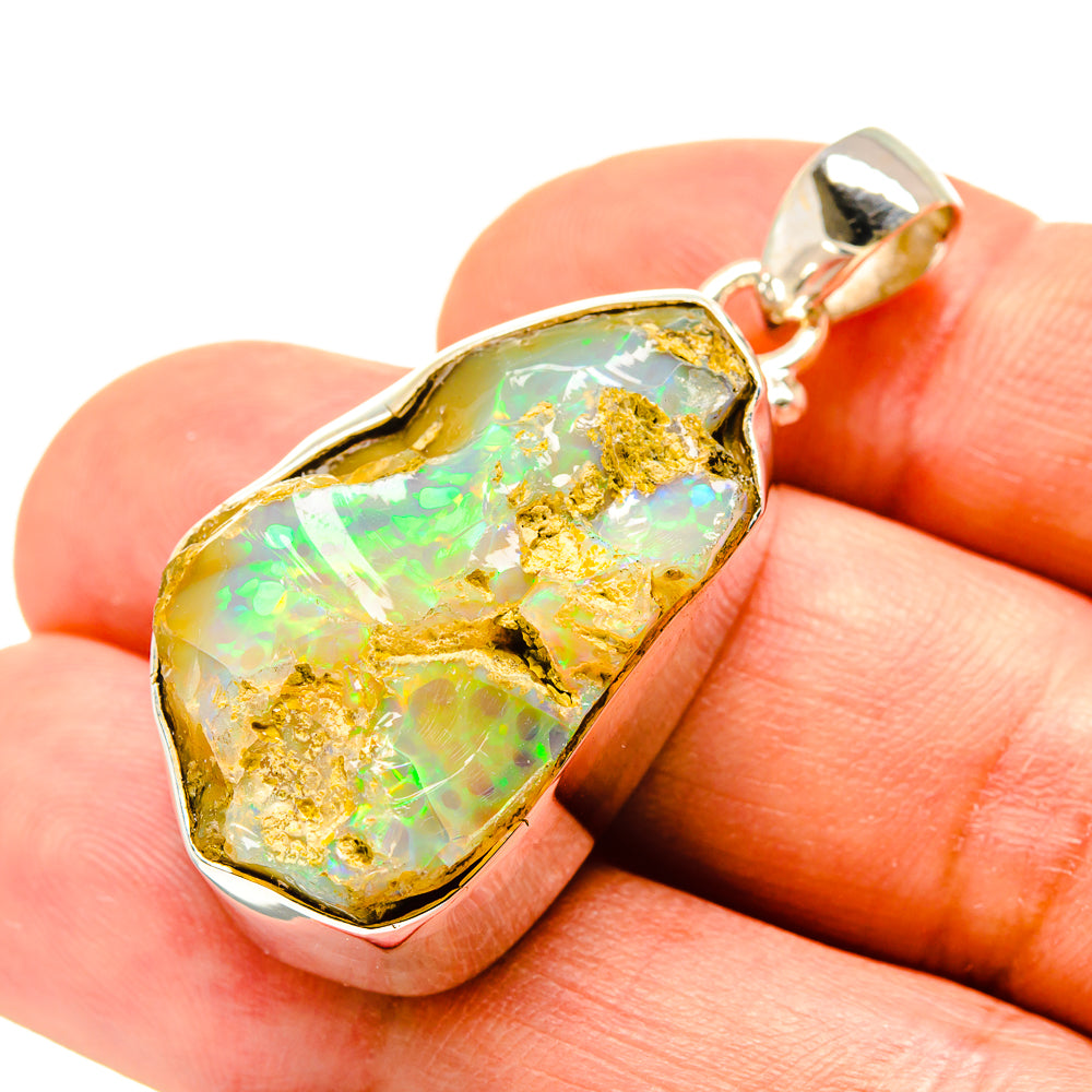 Ethiopian Opal Pendants handcrafted by Anasilvercos - PD758348
