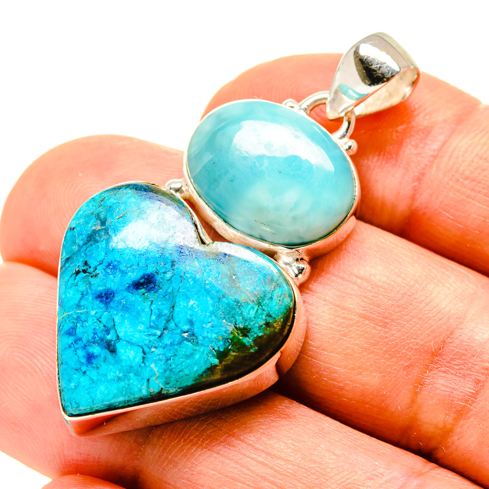 Chrysocolla Pendants handcrafted by Anasilvercos - PD758353