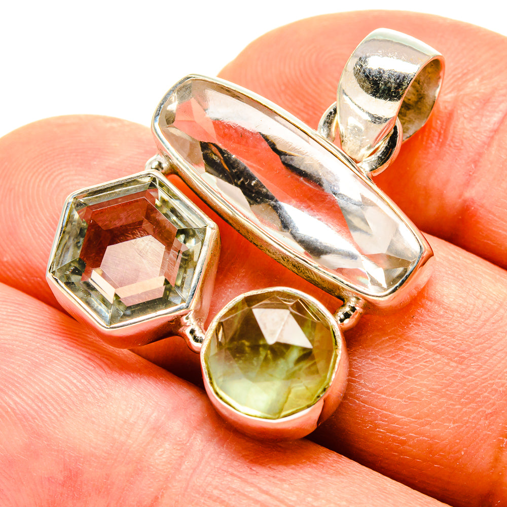 Green Amethyst Pendants handcrafted by Anasilvercos - PD758357