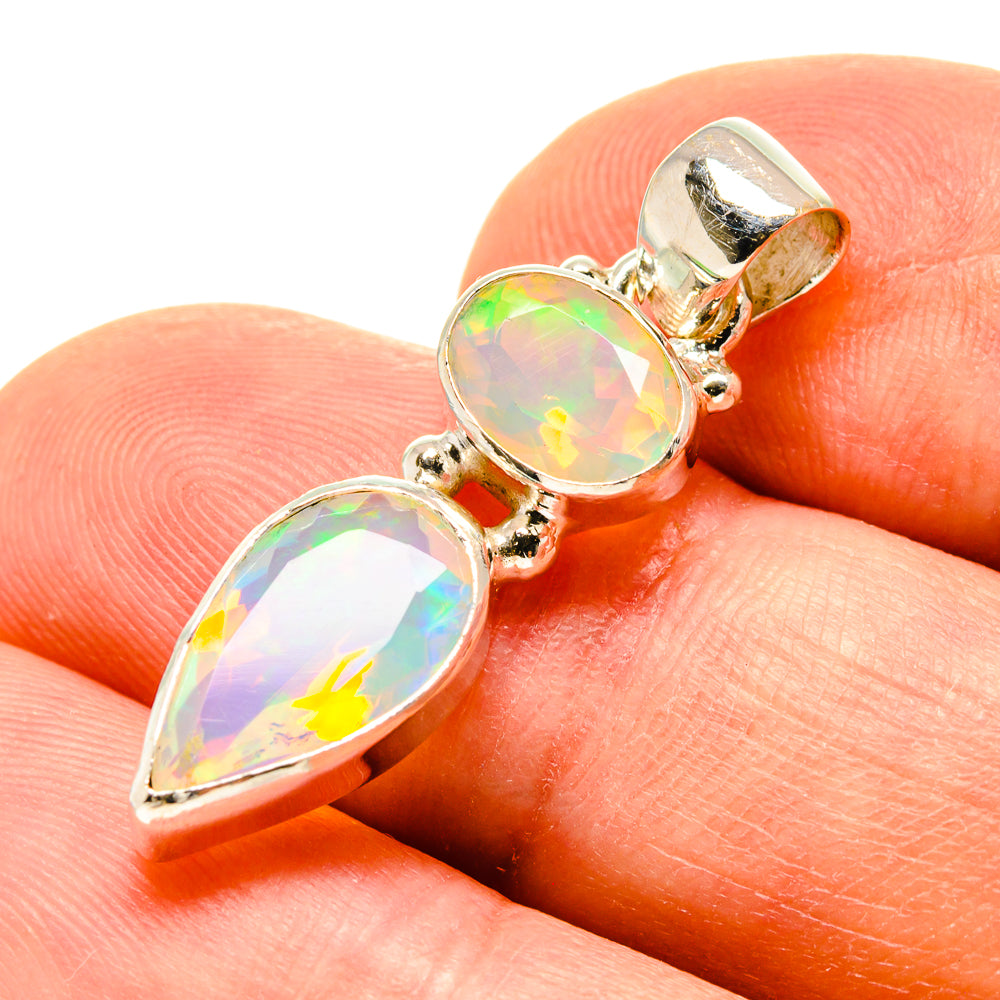 Ethiopian Opal Pendants handcrafted by Anasilvercos - PD758367