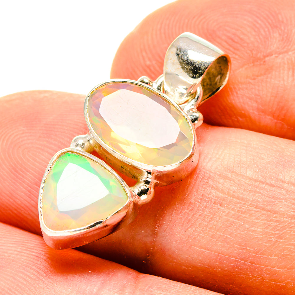 Ethiopian Opal Pendants handcrafted by Anasilvercos - PD758368