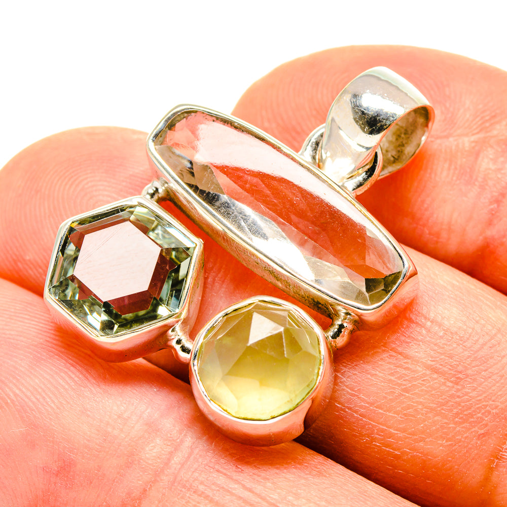 Green Amethyst Pendants handcrafted by Anasilvercos - PD758372