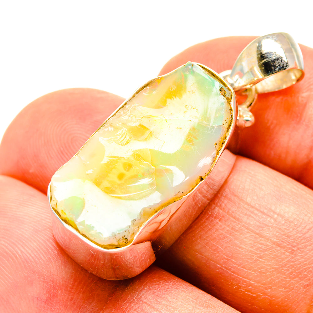 Ethiopian Opal Pendants handcrafted by Anasilvercos - PD758373