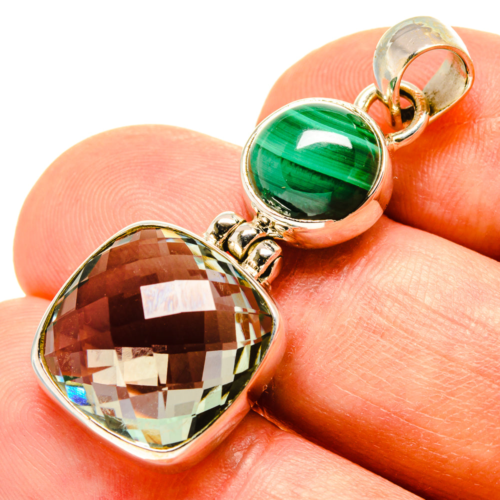 Green Amethyst Pendants handcrafted by Anasilvercos - PD758376