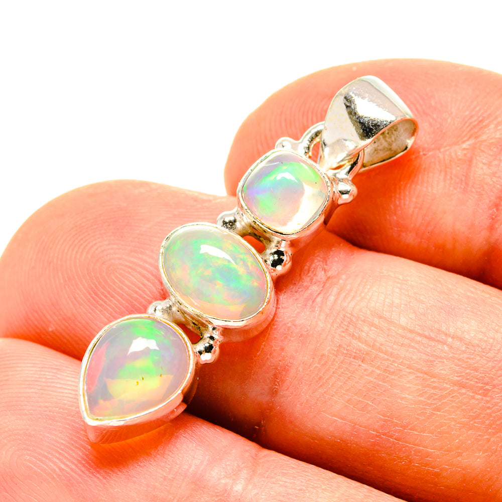 Ethiopian Opal Pendants handcrafted by Anasilvercos - PD758377