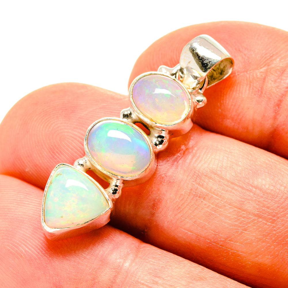 Ethiopian Opal Pendants handcrafted by Anasilvercos - PD758378