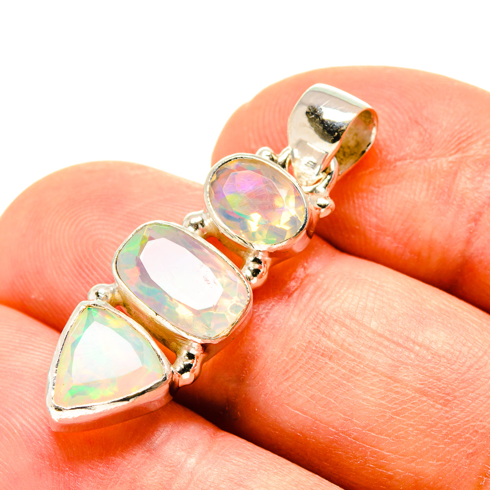 Ethiopian Opal Pendants handcrafted by Anasilvercos - PD758379