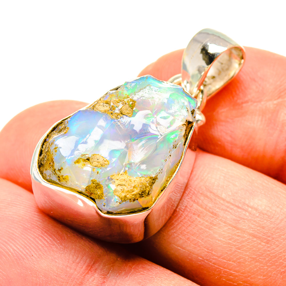 Ethiopian Opal Pendants handcrafted by Anasilvercos - PD758381