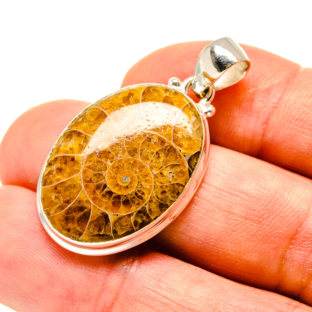 Ammonite Fossil Pendants handcrafted by Anasilvercos - PD758387