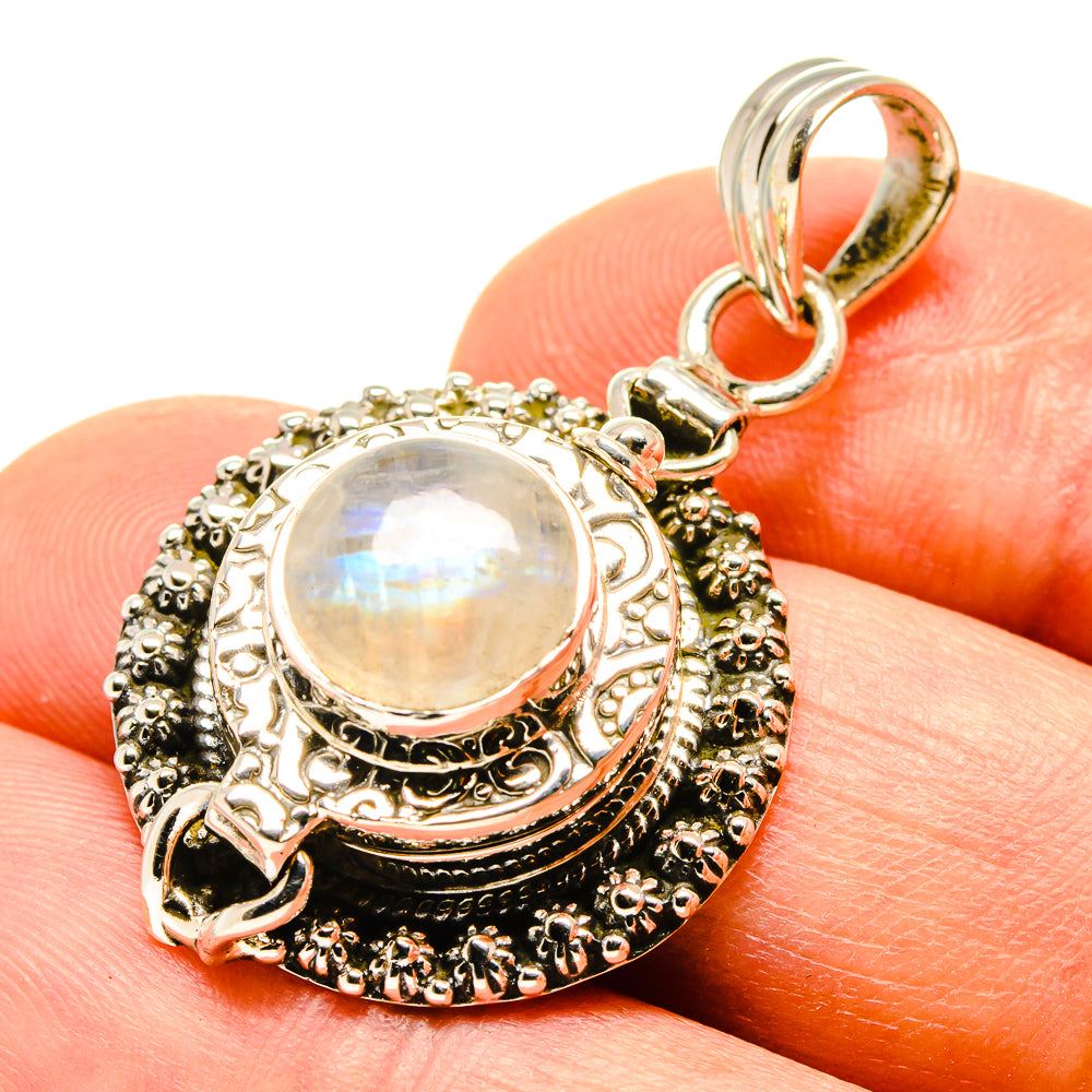 Rainbow Moonstone Pendants handcrafted by Anasilvercos - PD758391