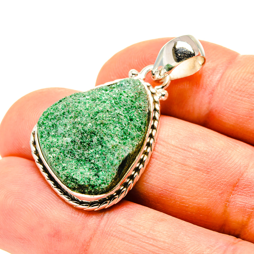 Green Fuchsite Pendants handcrafted by Anasilvercos - PD758398