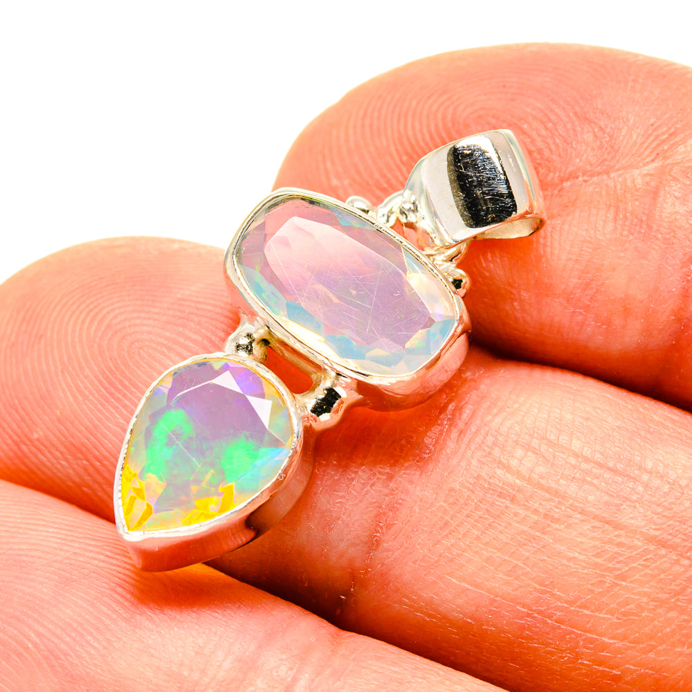 Ethiopian Opal Pendants handcrafted by Anasilvercos - PD758404
