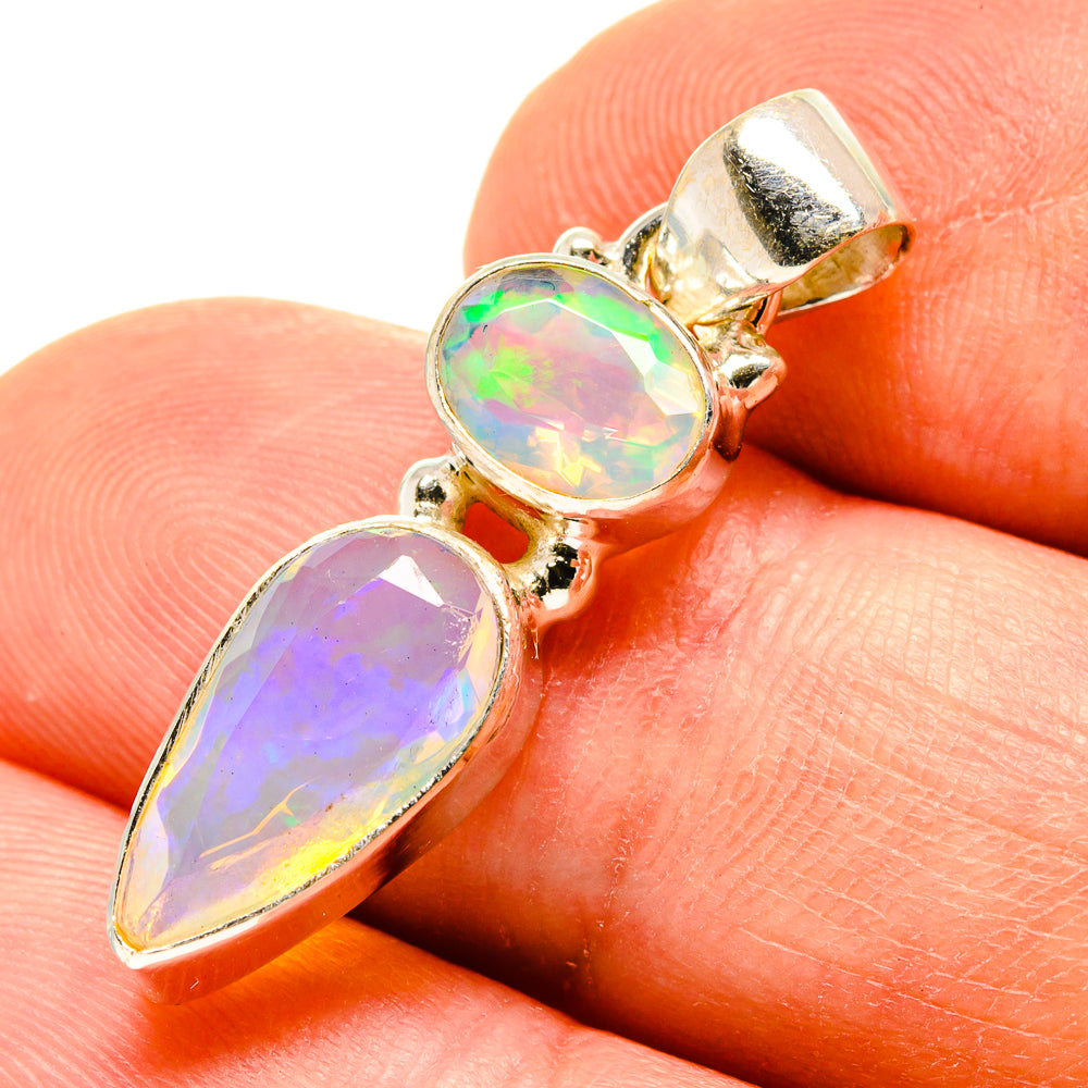 Ethiopian Opal Pendants handcrafted by Anasilvercos - PD758405