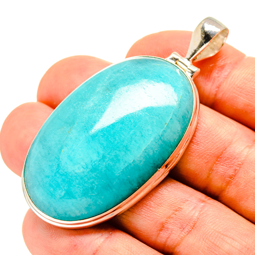 Peruvian Amazonite Pendants handcrafted by Anasilvercos - PD758413