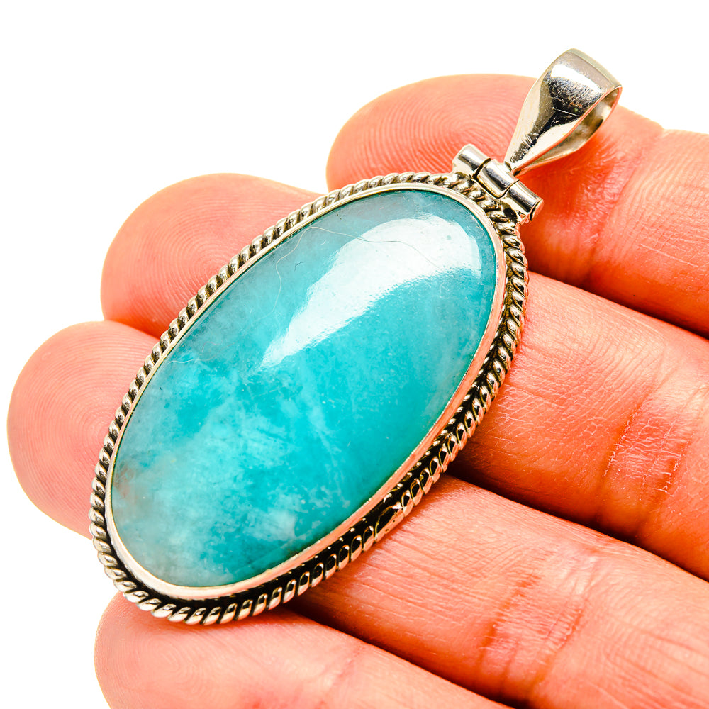 Peruvian Amazonite Pendants handcrafted by Anasilvercos - PD758414