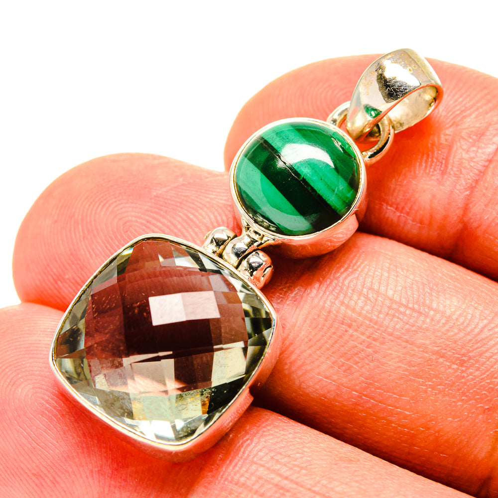 Green Amethyst Pendants handcrafted by Anasilvercos - PD758445
