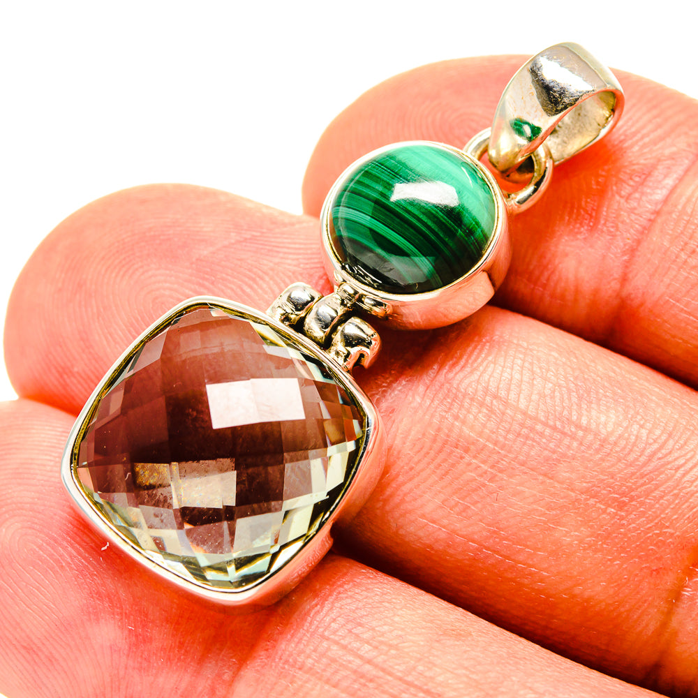 Green Amethyst Pendants handcrafted by Anasilvercos - PD758446