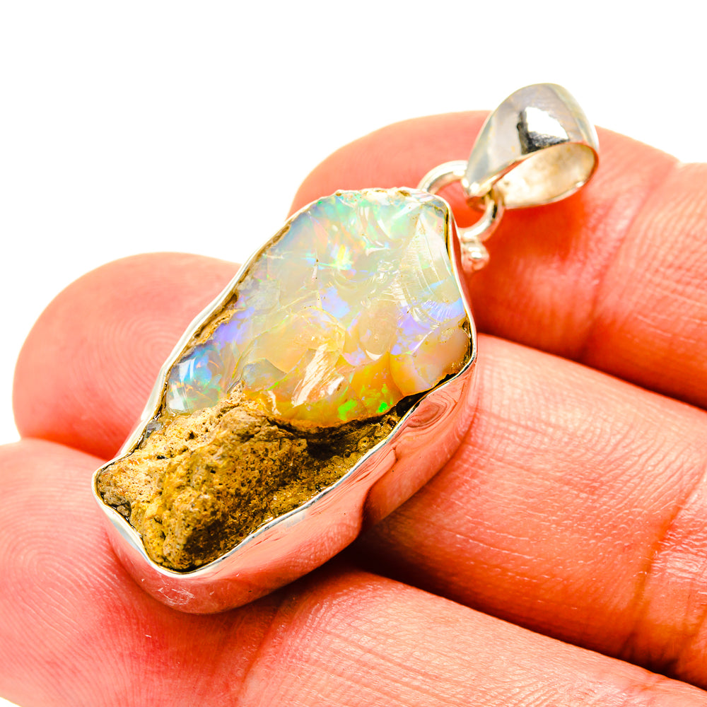 Ethiopian Opal Pendants handcrafted by Anasilvercos - PD758447