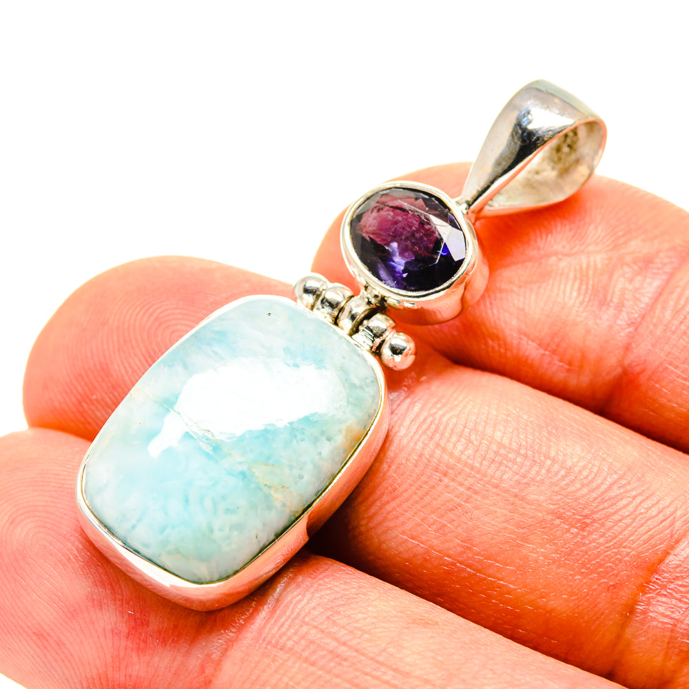 Peruvian Amazonite Pendants handcrafted by Anasilvercos - PD758448