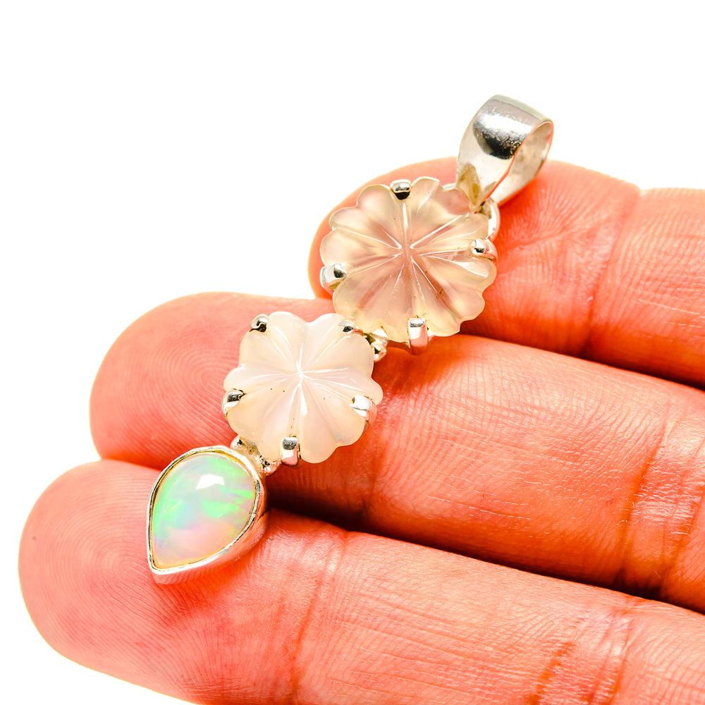 Rainbow Moonstone Pendants handcrafted by Anasilvercos - PD758453