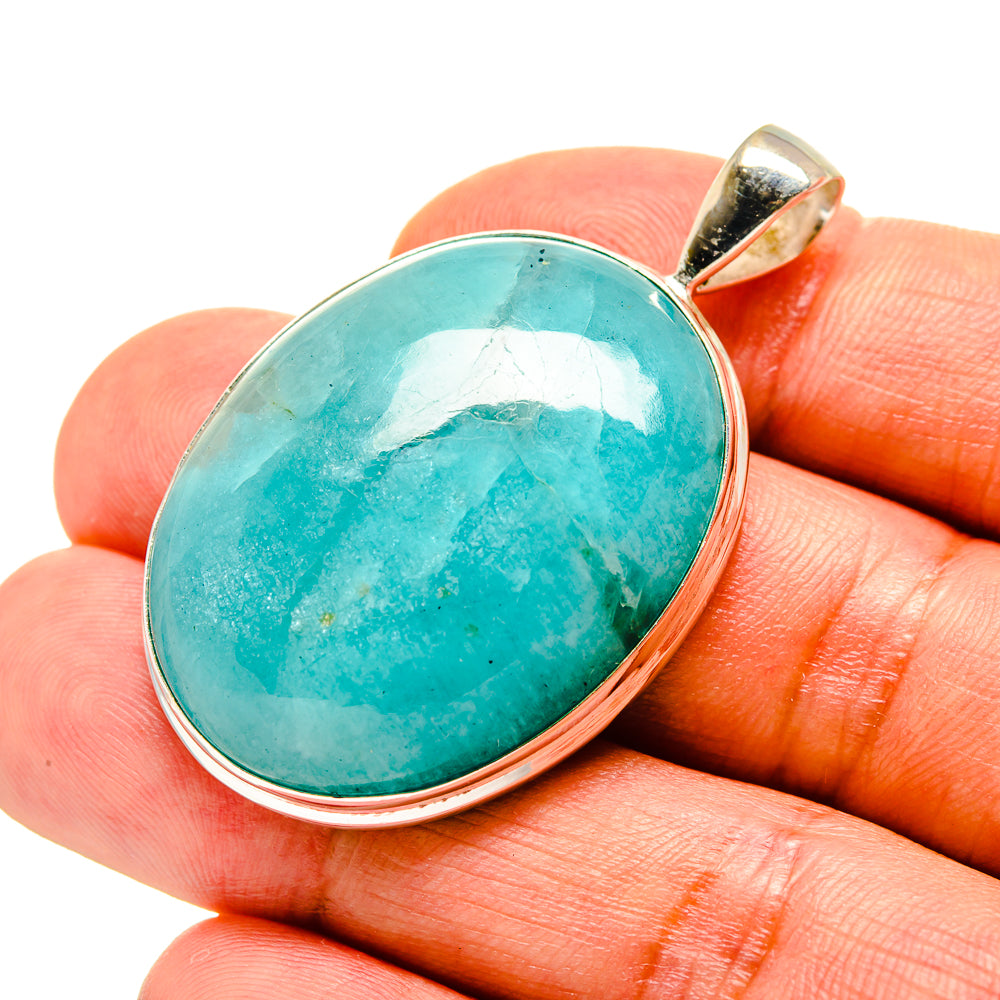 Peruvian Amazonite Pendants handcrafted by Anasilvercos - PD758457