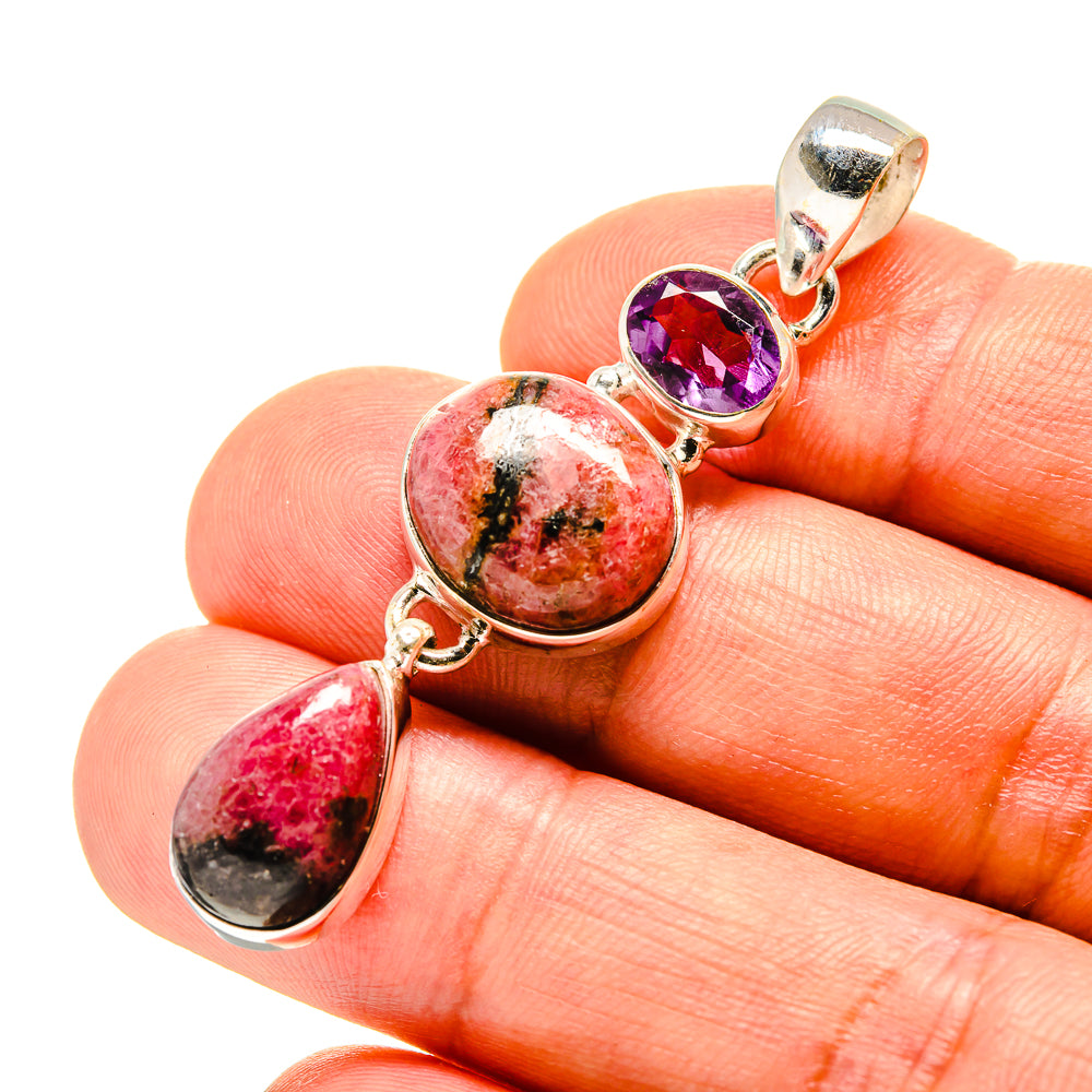Rhodonite Pendants handcrafted by Anasilvercos - PD758466