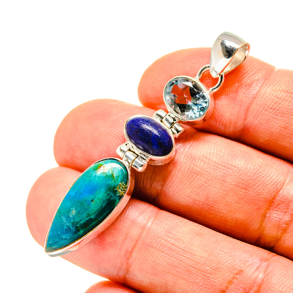 Chrysocolla Pendants handcrafted by Anasilvercos - PD758468