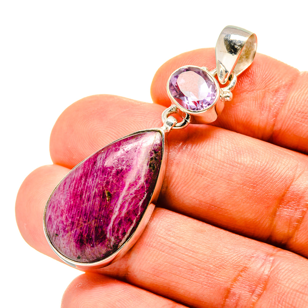 Ruby Fuchsite Pendants handcrafted by Anasilvercos - PD758470