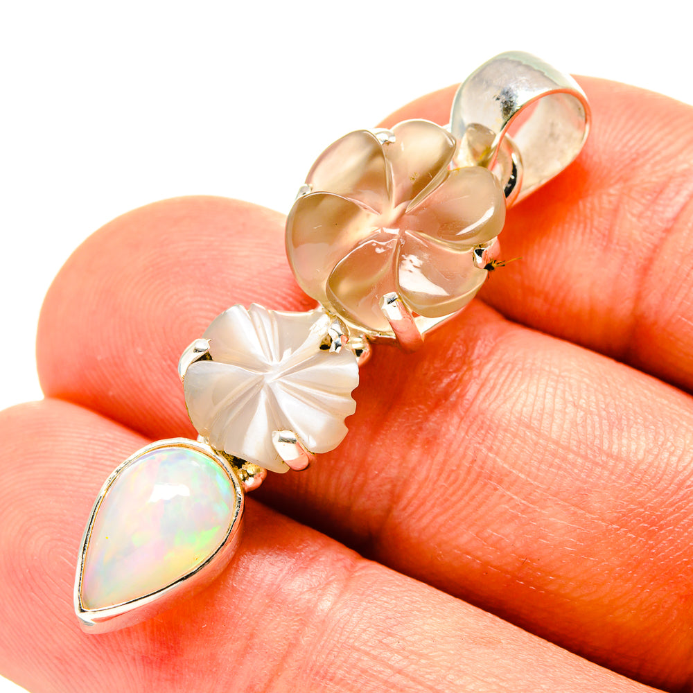 Rainbow Moonstone Pendants handcrafted by Anasilvercos - PD758472