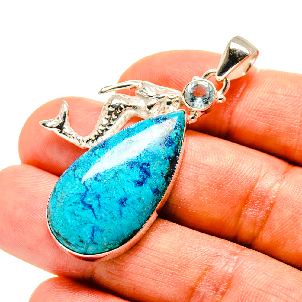 Chrysocolla Pendants handcrafted by Anasilvercos - PD758476