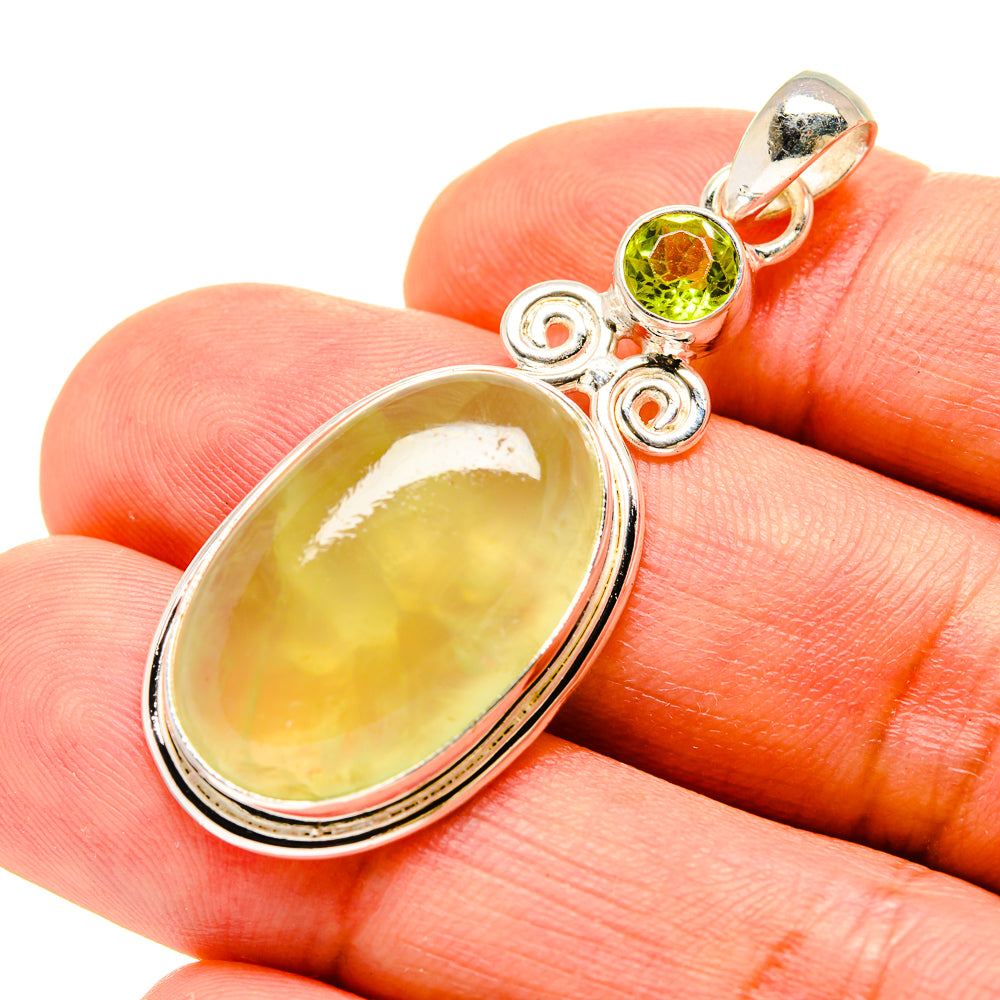 Prehnite Pendants handcrafted by Anasilvercos - PD758484