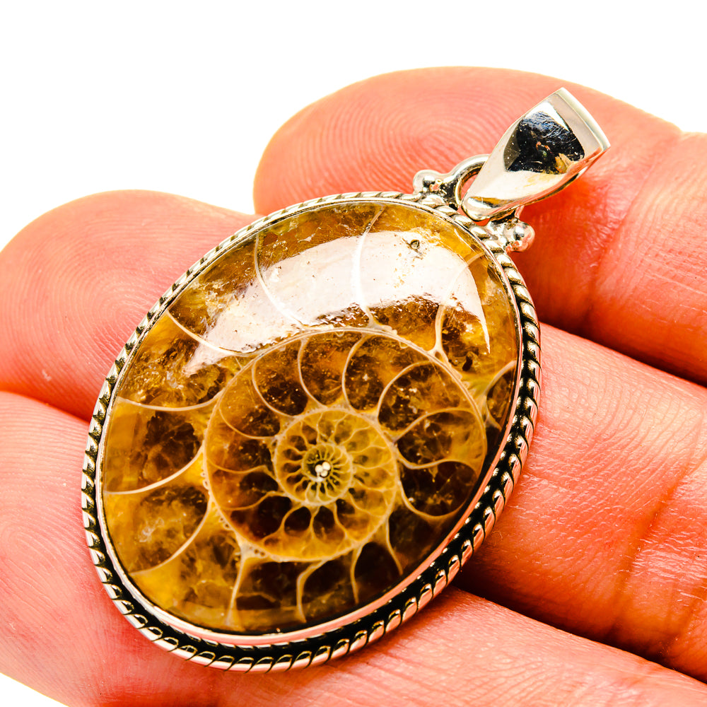 Ammonite Fossil Pendants handcrafted by Anasilvercos - PD758503