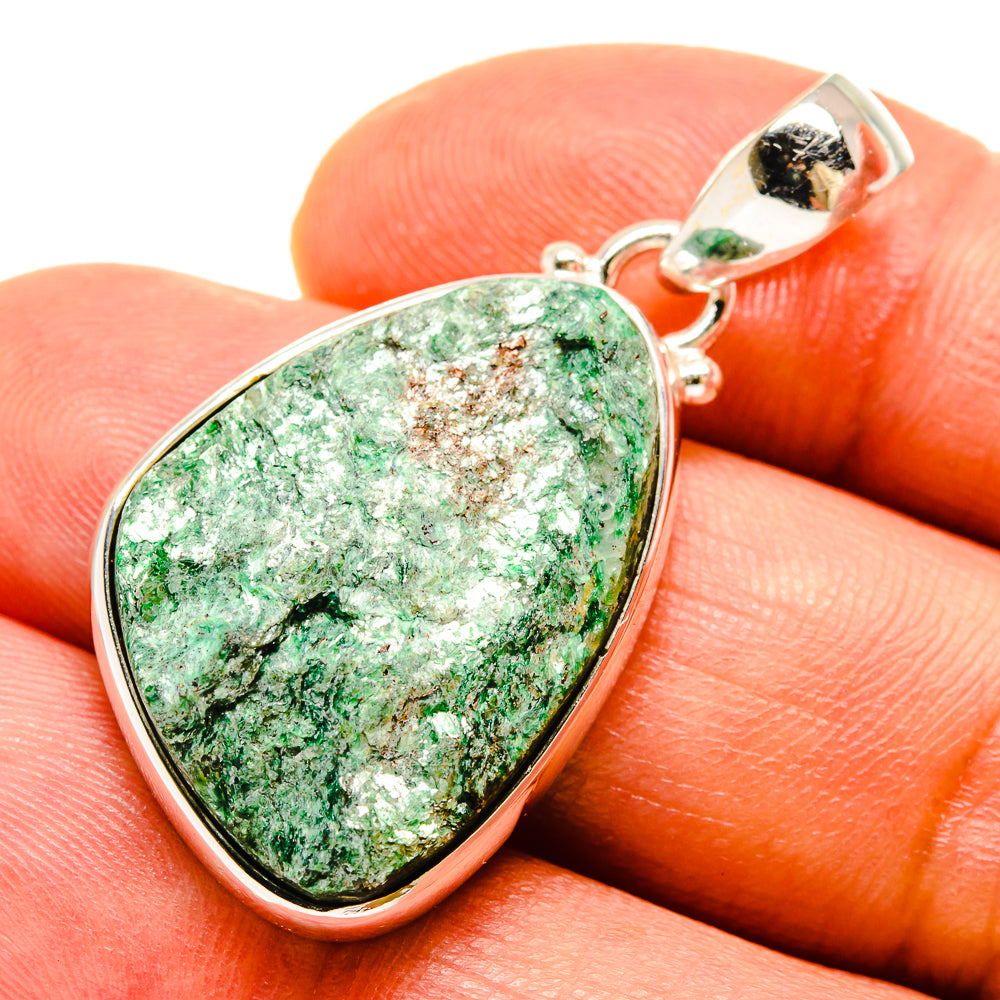 Green Fuchsite Pendants handcrafted by Anasilvercos - PD758508