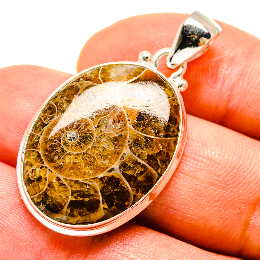 Ammonite Fossil Pendants handcrafted by Anasilvercos - PD758540