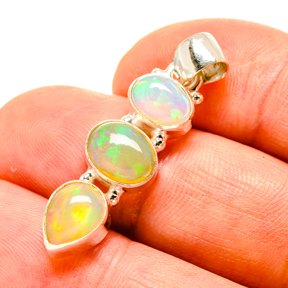 Ethiopian Opal Pendants handcrafted by Anasilvercos - PD758548