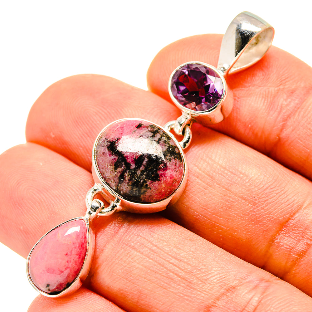 Rhodonite Pendants handcrafted by Anasilvercos - PD758572