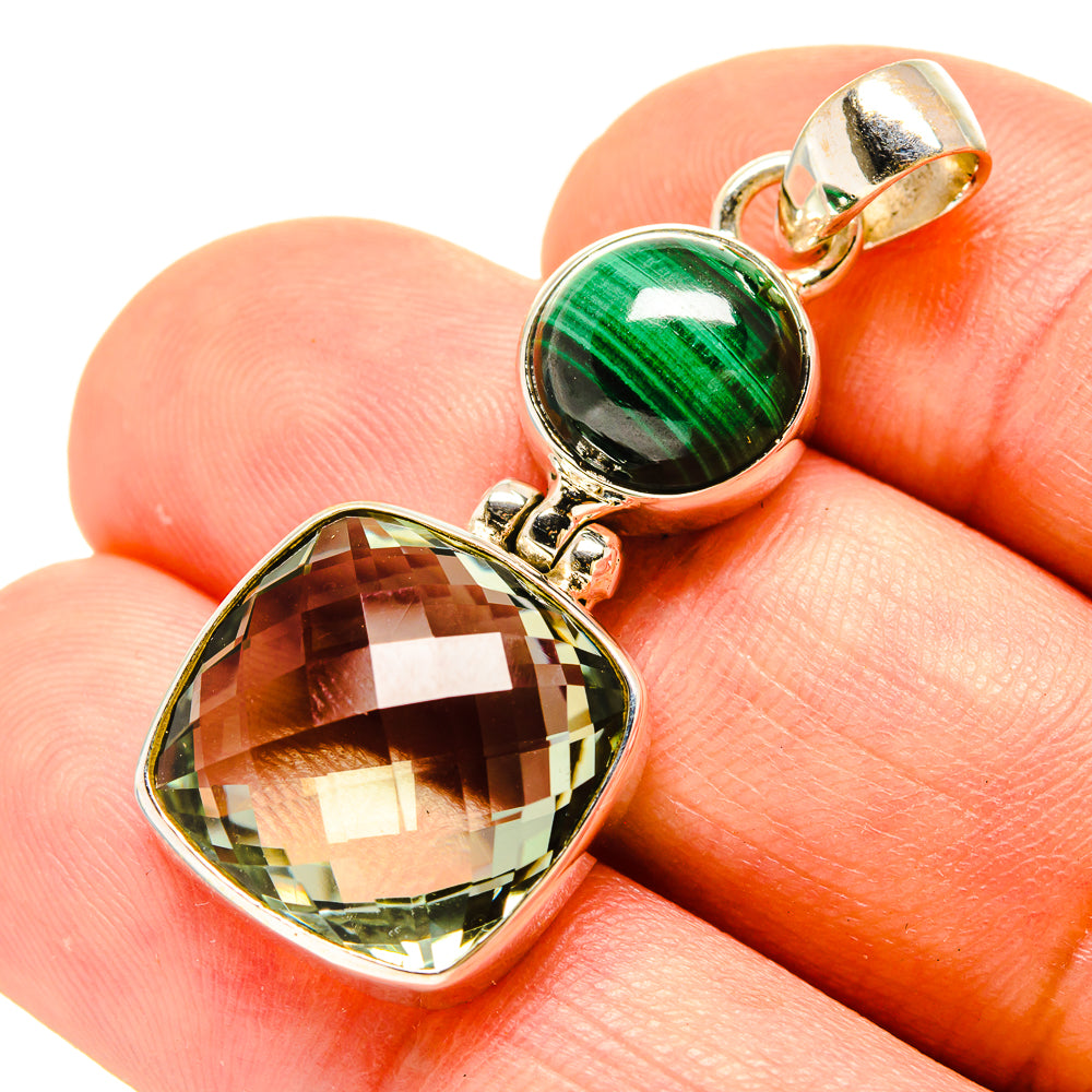 Green Amethyst Pendants handcrafted by Anasilvercos - PD758586