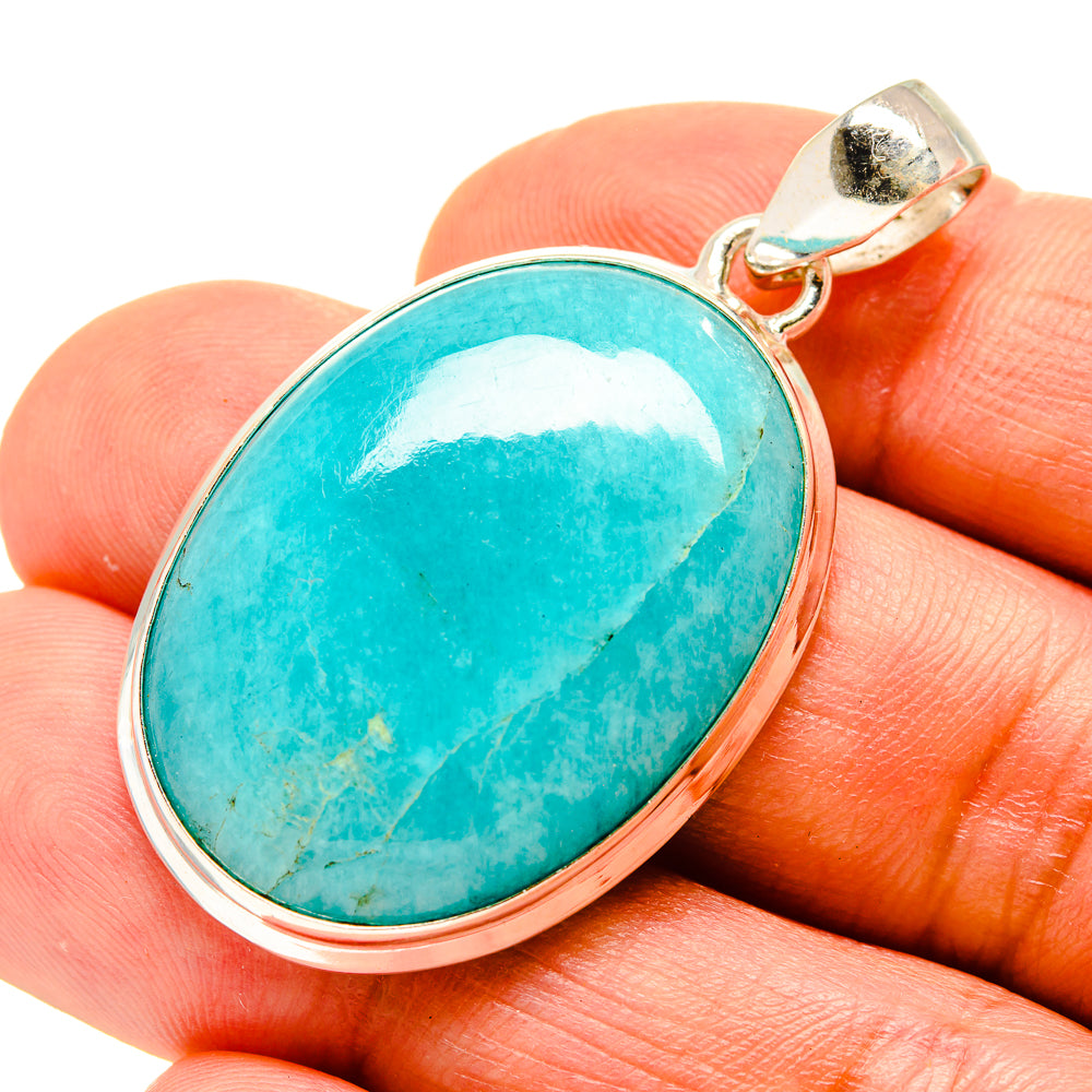 Peruvian Amazonite Pendants handcrafted by Anasilvercos - PD758591