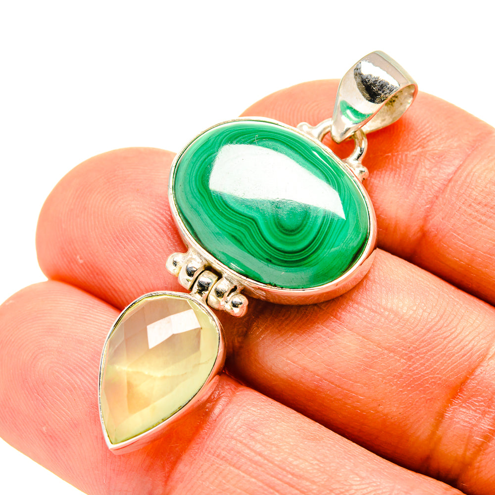 Malachite Pendants handcrafted by Anasilvercos - PD758601