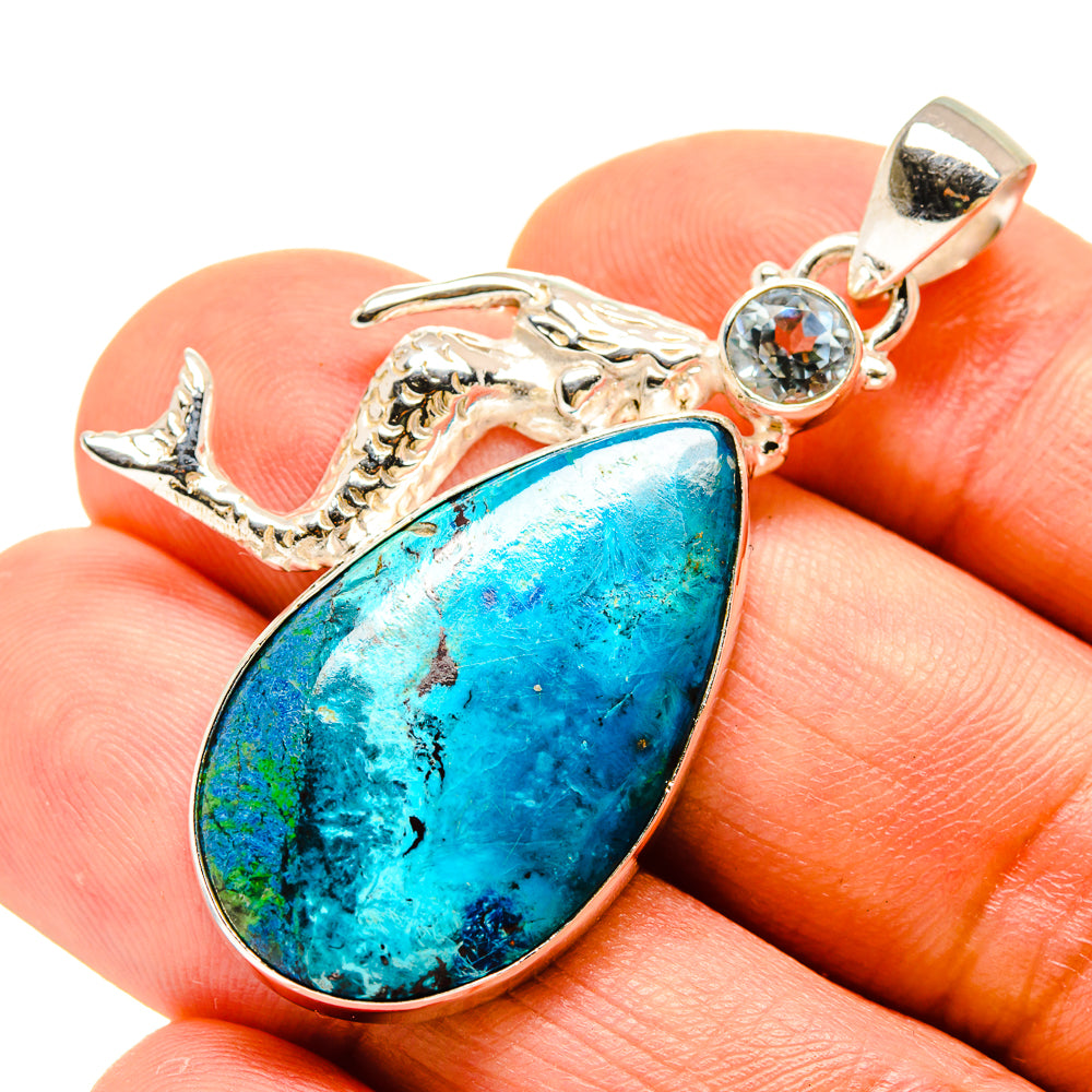 Chrysocolla Pendants handcrafted by Anasilvercos - PD758602