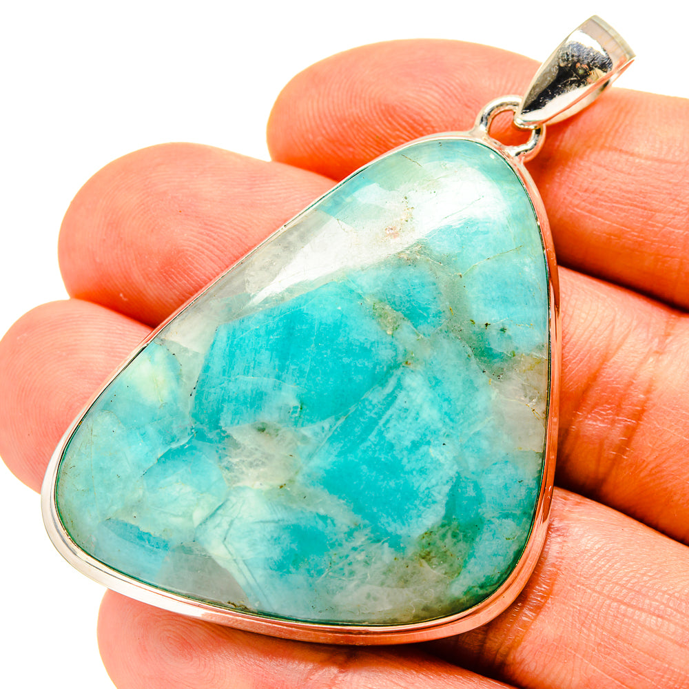 Peruvian Amazonite Pendants handcrafted by Anasilvercos - PD758609