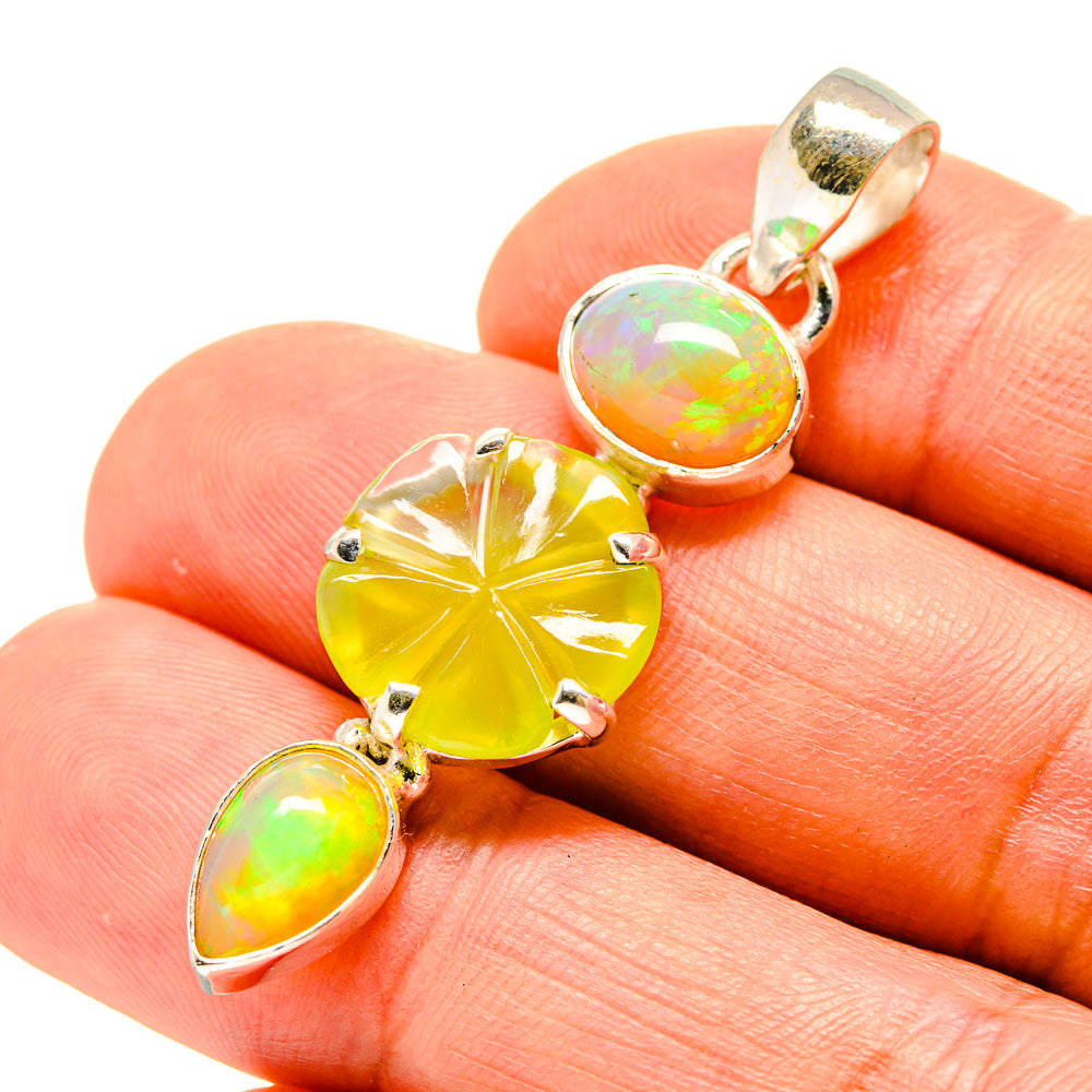 Green Tourmaline Pendants handcrafted by Anasilvercos - PD758623