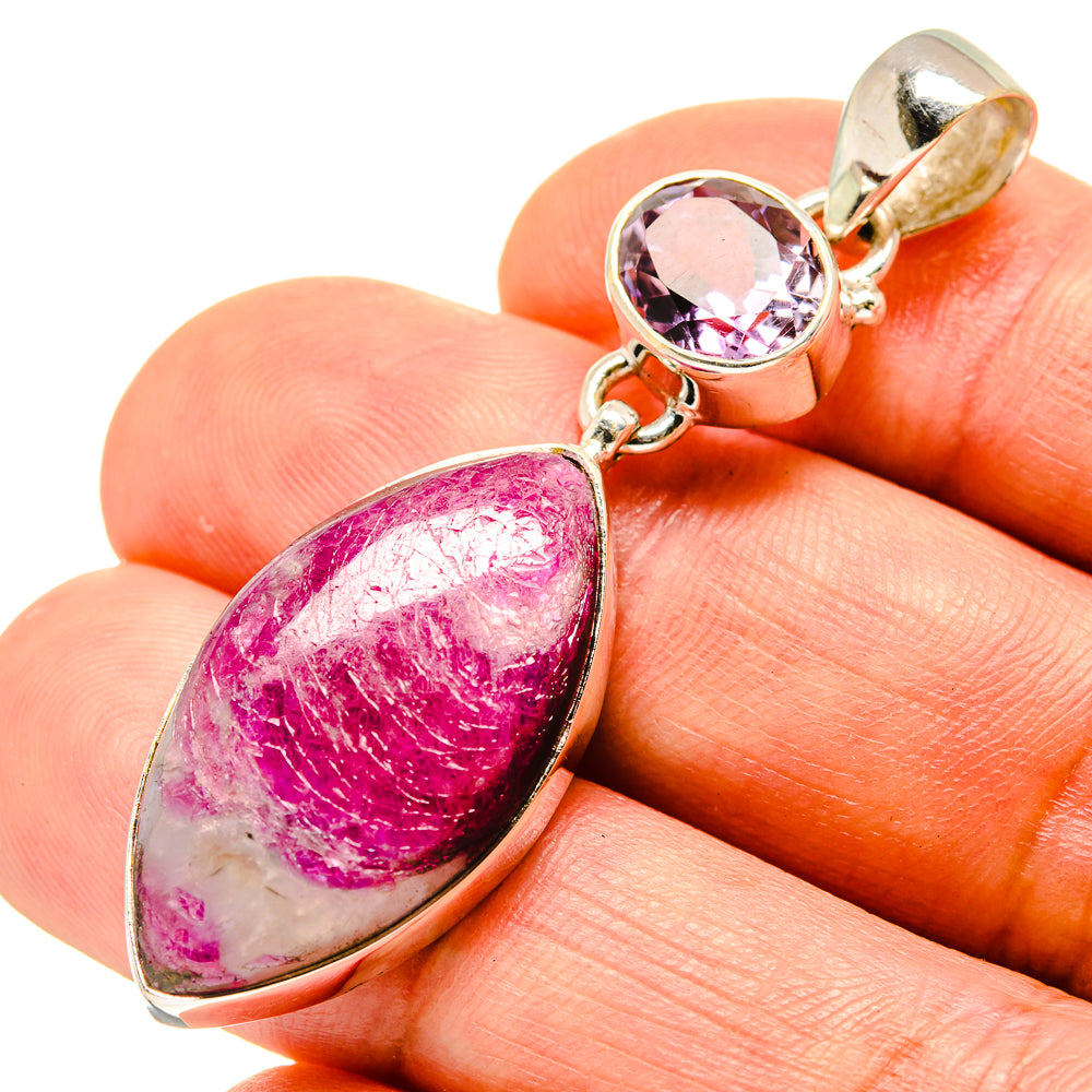 Ruby Fuchsite Pendants handcrafted by Anasilvercos - PD758624
