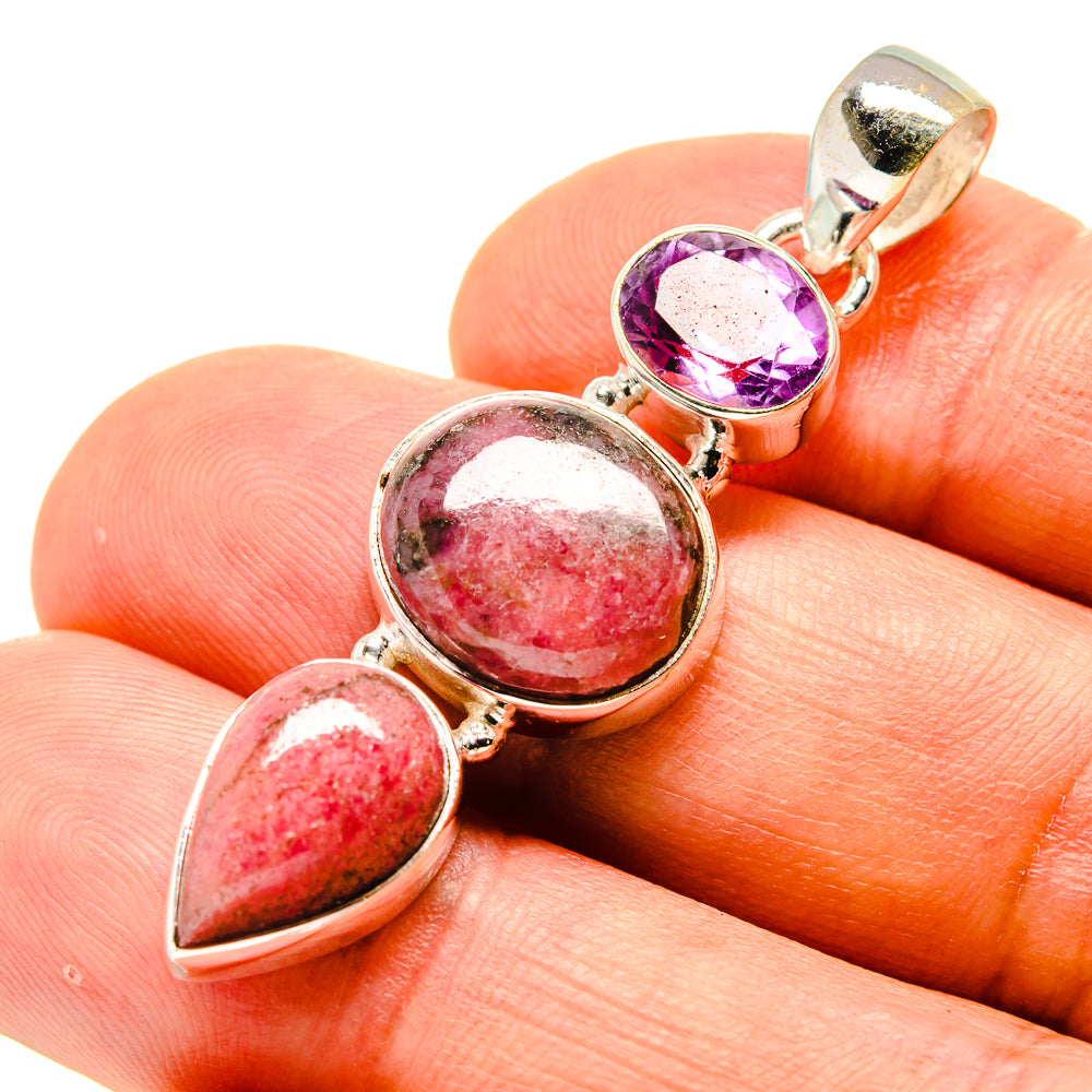 Rhodonite Pendants handcrafted by Anasilvercos - PD758644