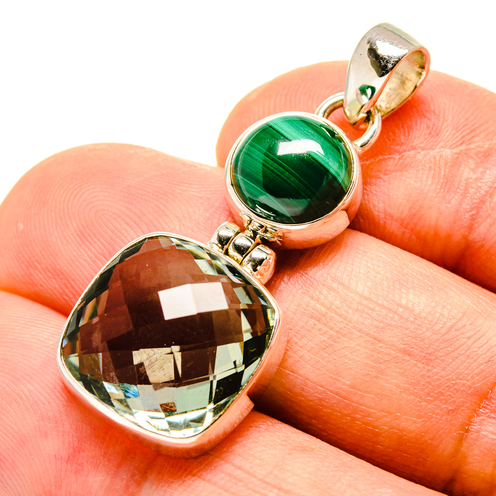 Green Amethyst Pendants handcrafted by Anasilvercos - PD758658